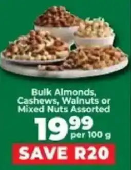 Food Lover's Market Bulk Almonds, Cashews, Walnuts or Mixed Nuts Assorted offer