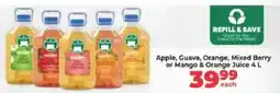 Food Lover's Market Apple, Guava, Orange, Mixed Berry or Mango & Orange Juice offer
