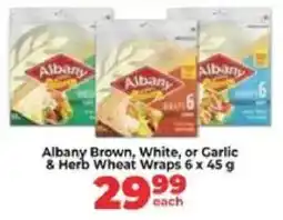 Food Lover's Market Albany Brown, White, or Garlic & Herb Wheat Wraps offer