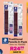 Game Staedtler Traditional Pencils 3 Pack (106082) offer