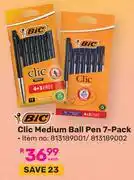 Game Bic Clic Medium Ball Pen 7 Pack (813189001/813189002)-Each offer