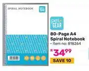 Game Pen + Gear 80 Page A4 Spiral Notebook (818264) offer
