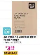 Game Pen + Gear 32 Page A4 Exercise Book Feint Margin (667728)-Each offer