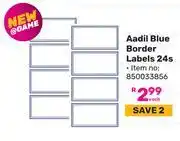 Game Aadil Blue Border Labels 24s (850033856)-Each offer