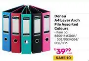 Game Doanu A4 Ring Lever Arch File Assorted Colours (850014113001/002/003/004/005/006)-Each offer