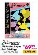 Game Butterfly A4 Pastel Paper Pad 50 Page (116497)-Per Pack offer