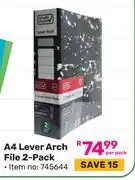 Game Simple Choice A4 Lever Arch File 2 Pack (745644)-Per Pack offer