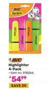 Game Bic Highlighter 4 Pack (818266) offer