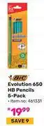 Game Bic Evolution 650 HB Pencils 5 Pack (461331) offer