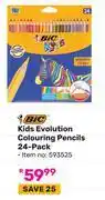 Game Bic Kids Evolution Colouring Pencils 24 Pack (593525) offer
