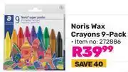 Game Staedtler Noris Wax Crayons 9 Pack (272886) offer