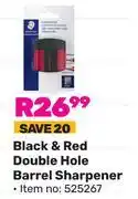 Game Staedtler Black & Red Double Hole Barrel Sharpener (525267) offer