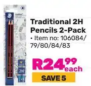 Game Staedtler Traditional 2H Pencils 2 Pack (106084/79/80/84/83)-Each offer
