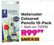 Game Staedtler Watercolour Coloured Pencils 12 Pack (717910) offer