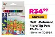Game Staedtler Multi Coloured Fibre Tip Pen 12 Pack (306584) offer