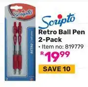 Game Scripto Retro Ball Pen (2 Pack) 819779-Each offer