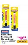 Game Penflex Black Permanent Marker 2mm 683945/945-Each offer