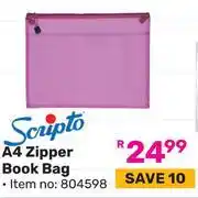 Game Scripto A4 Zipper Book Bag 804598-Each offer