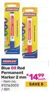 Game Penflex Blue Or Red Permanent Marker 2mm 813163003/001-Each offer