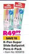 Game Kores K-Pen Super Slide Ballpoint Pens (6-Pack) 835813 offer
