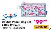 Game Scripto Double Pencil Bag Set 210 x190mm 850001221-Each offer