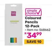 Game Simple Choice Coloured Pencils (12-Pack) 568662 offer