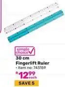 Game Simple Choice 30cm Fingerlift Ruler 743159-Each offer