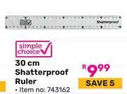 Game Simple Choice 30cm Shatterproof Ruler 743162 offer