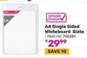 Game Simple Choice A4 Single Sided Whiteboard Slate 746281 offer