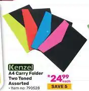 Game Kenzel A4 Carry Folder (Two Toned Assorted) 790528-Each offer