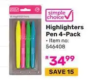 Game Simple Choice Highlighter Pen (4-Pack) 546408 offer