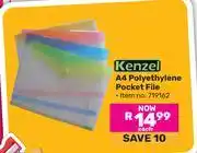 Game Kenzel A4 Polyethylene Pocket File 719162-Each offer