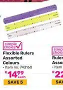 Game Simple Choice Flexible Rulers (Assorted Colours) 743160-Each offer