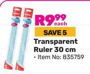 Game Kores Transparent Ruler 30cm (835759)-Each offer