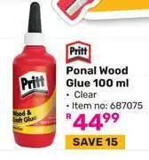 Game Pritt Ponal Wood Glue (Clear) 687075-100ml offer