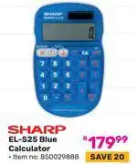 Game Sharp EL-S25 Blue Calculator (850029888) offer