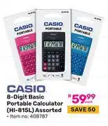 Game Casio 8-Digit Basic Portable Calculator (HI-815L) Assorted 408787-Each offer
