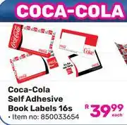 Game Coca-Cola Self Adhesive Book Labels 850033654-16s Pack offer