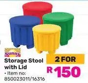 Game Sunny Storage Stool With Lid 850023011/16316-For 2 offer