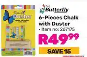 Game Butterfly 6-Pieces Chalk With Duster 267175 offer