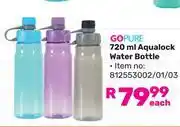 Game Go Pure 720ml Aqualock Water Bottle-Each offer