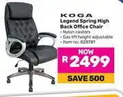 Game Koga Legend Spring High Back Office Chair 828781 offer