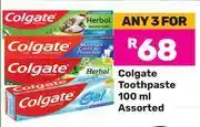 Game Colgate Toothpaste Assorted-For Any 3 x 100ml offer