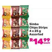 Game Simba Chips Strips Assorted-4 x 25gm Each offer