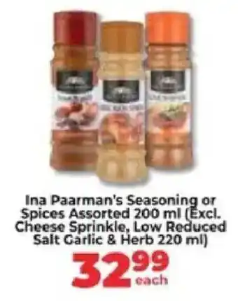 Food Lover's Market Ina Paarman's Seasoning or Spices Assorted offer