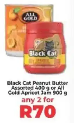 Food Lover's Market Black Cat Peanut Butter Assorted or All Gold Apricot Jam offer