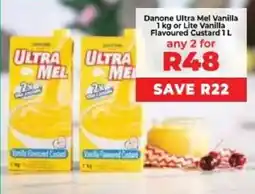 Food Lover's Market Danone Ultra Mel Vanilla or Lite Vanilla Flavoured Custard offer