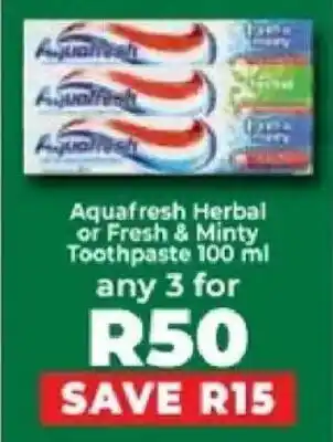 Food Lover's Market Aquafresh Herbal or Fresh & Minty Toothpaste offer