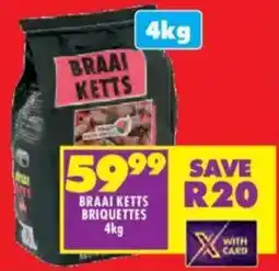 Shoprite Braai ketts briquettes offer