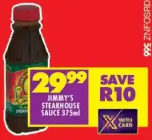 Shoprite Jimmy's steakhouse sauce offer